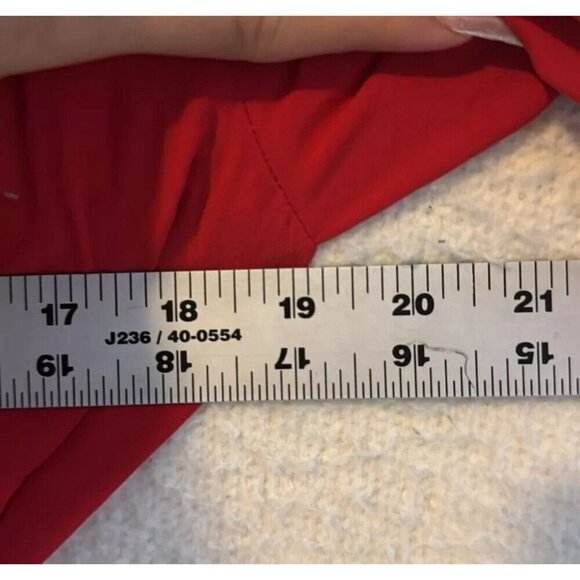 Loft Wrap Top Womens Medium Red New With Tag V Neck Ruffle Beach - Picture 9 of 9